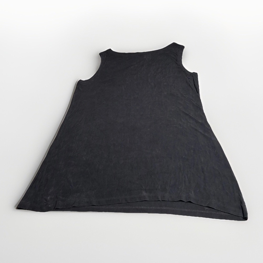 Private Edition by‎ Chico's Black Ribbed Boat Neck Sleeveless Tank Top Size 3